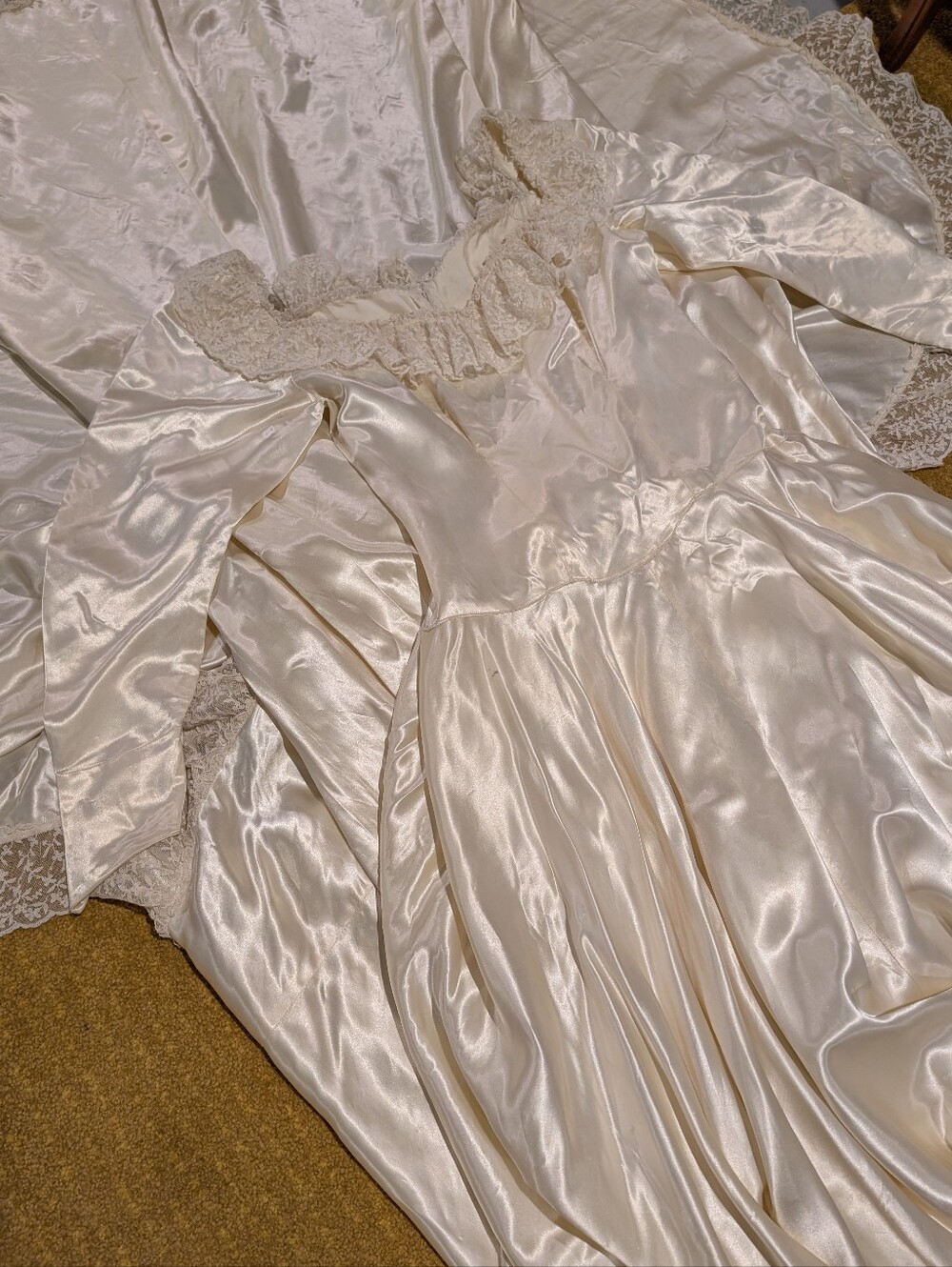 Antique 1940s Wedding Dress - Cleaned and Restored